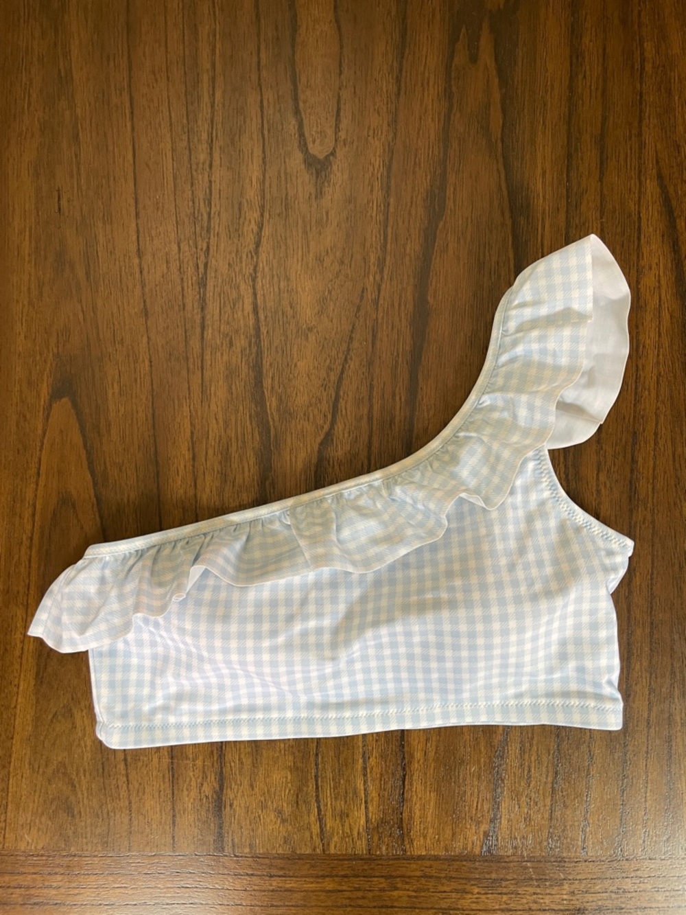 Old Navy | Women’s | One Shoulder Blue Gingham Swimsuit Top | L